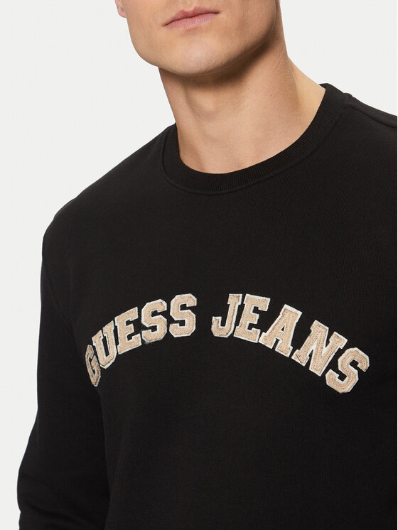 Guess Jeans Guess Jeans Pulóver M5RQ41 KCPR1 Fekete Regular Fit