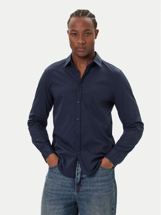 Mustang Mustang Marškiniai Canton 1016951 Tamsiai mėlyna Slim Fit