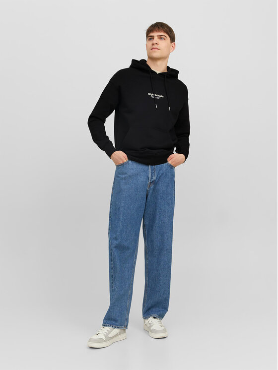 Jack&Jones Jack&Jones Majica dugih rukava Vesterbro 12241687 Crna Relaxed Fit