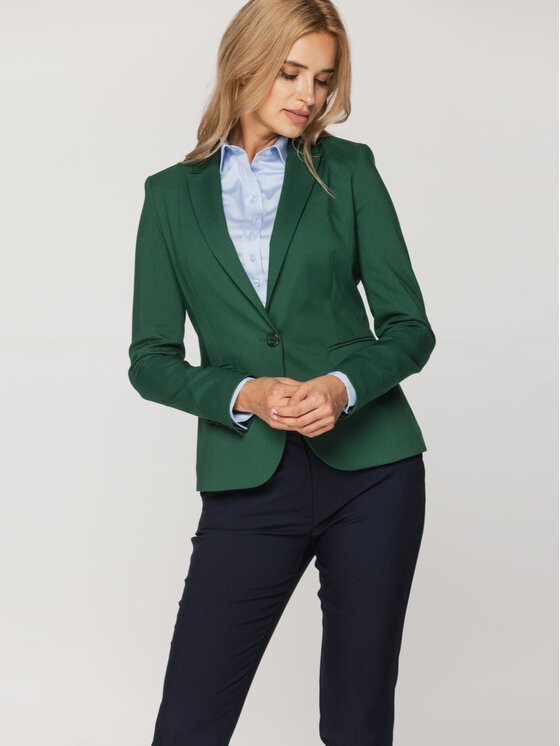 Willsoor Willsoor Marynarka 67048 Zielony Regular Fit