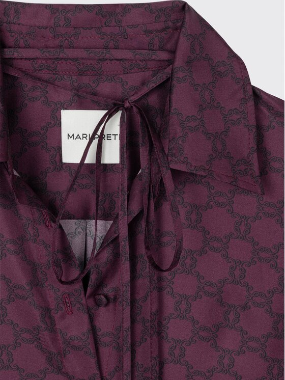 MARI PRETI MARI PRETI Blusa MONOGRAM M Bordeaux Regular Fit