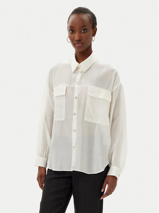 Rinascimento Rinascimento Košile CFC0123656003 Écru Relaxed Fit