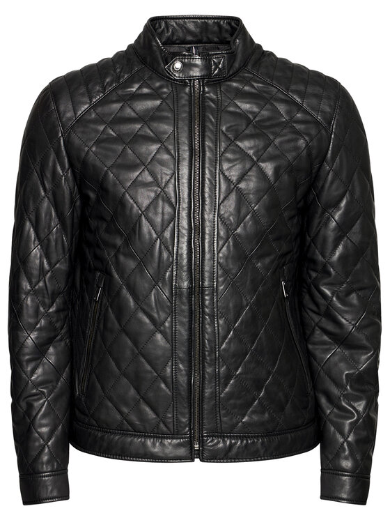 JOOP! Joop! Odinė striukė Marty 1500119 Juoda Regular Fit