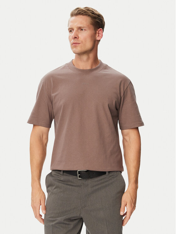 HUGO HUGO T-shirt Dapolina 50488330 Smeđa Regular Fit