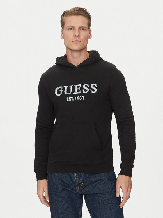 Guess Guess Μπλούζα M5GQ36 KCN01 Μαύρο Regular Fit