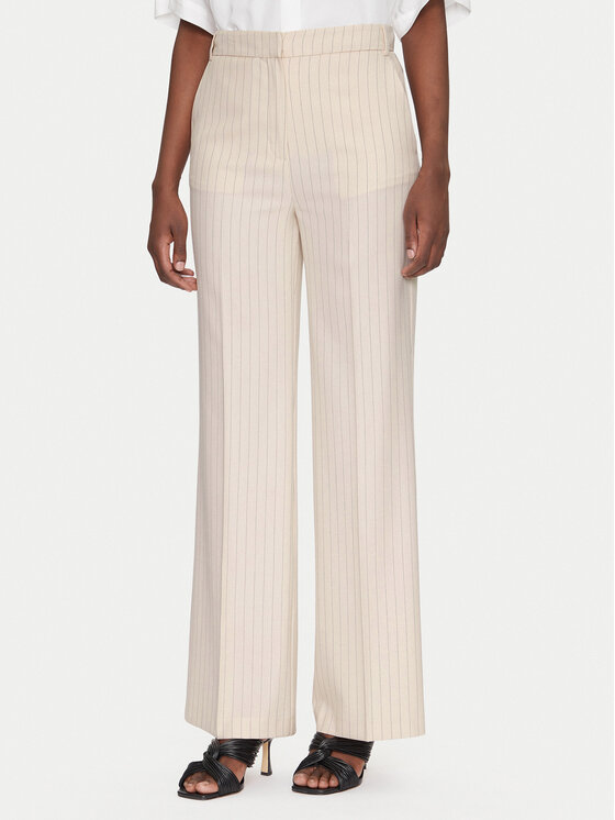 Morgan Morgan Pantaloni di tessuto 251-PVIVI.F M Écru Regular Fit