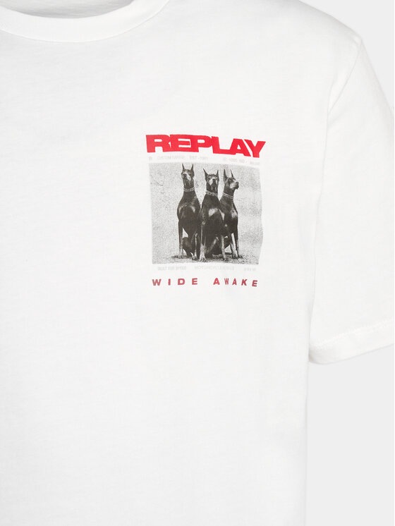 REPLAY Replay Tricou M6766.000.22662 Alb Regular Fit