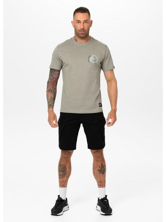 PITBULL PITBULL T-Shirt Koszulka męska PLANET SURF XXL Szary Regular Fit