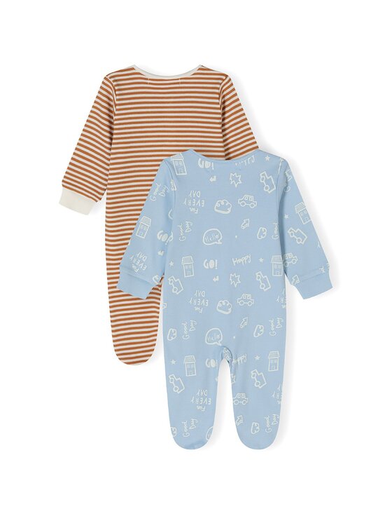 MINOTI MINOTI Komplet 2 par pajacy 24babypack29 Beżowy