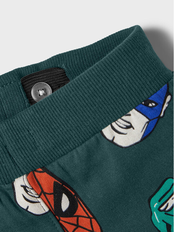 NAME IT NAME IT Спортивні штани MARVEL 13210767 Зелений Regular Fit