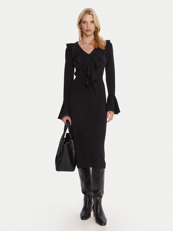 Luisa Spagnoli Luisa Spagnoli Úpletové šaty Malimba 100110 Černá Slim Fit