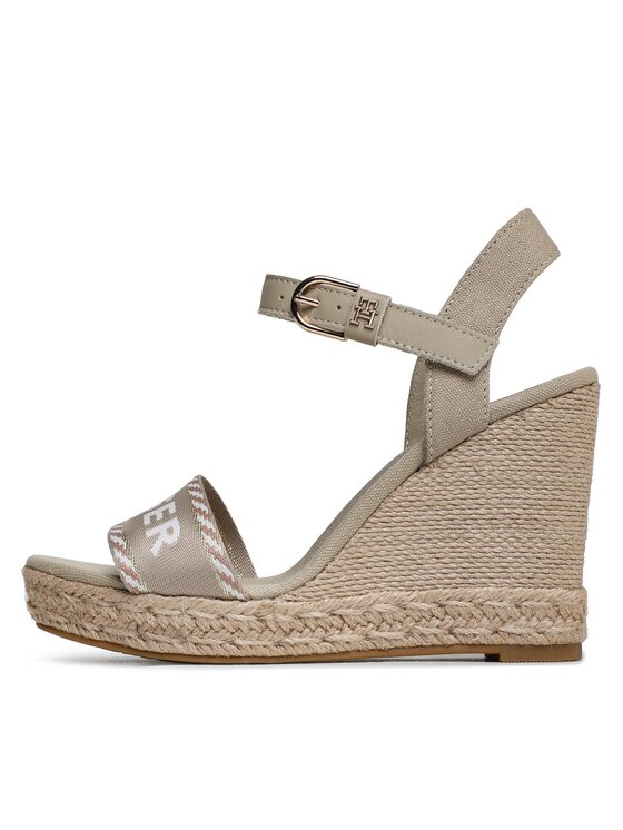 Tommy Hilfiger Tommy Hilfiger Εσπαντρίγιες Seasonal Webbing Wedge FW0FW07088 Μπεζ