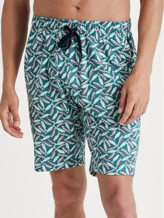 Calida Calida Bavlnené šortky 27188 Zelená Regular Fit