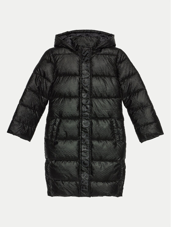 Guess Guess Pūkinė striukė J4BL03 WGIW0 Juoda Regular Fit