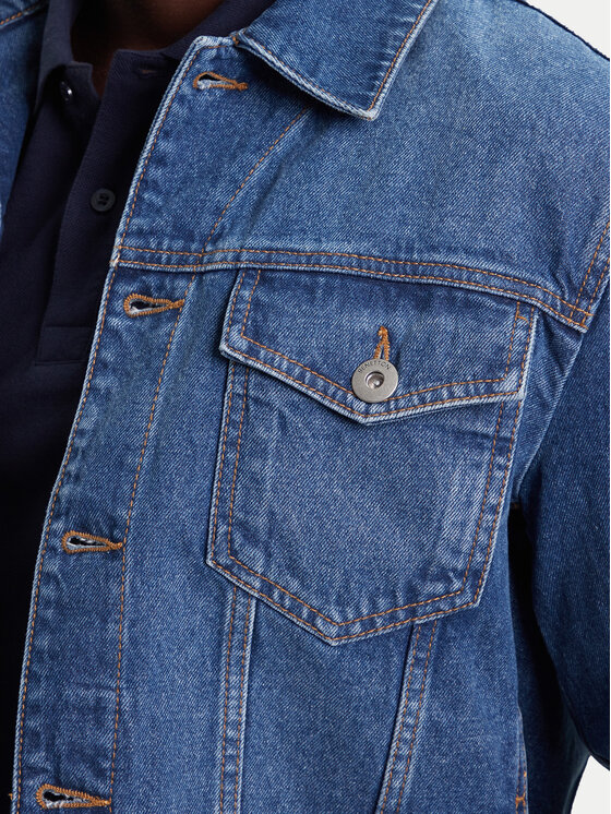 United Colors Of Benetton United Colors Of Benetton Kurtka jeansowa 2IPC53GV8 Granatowy Regular Fit