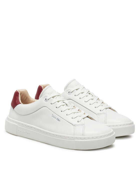 Calvin Klein Calvin Klein Laisvalaikio batai Cupsole Lace Up W/Ml Lth HW0HW02201 Balta