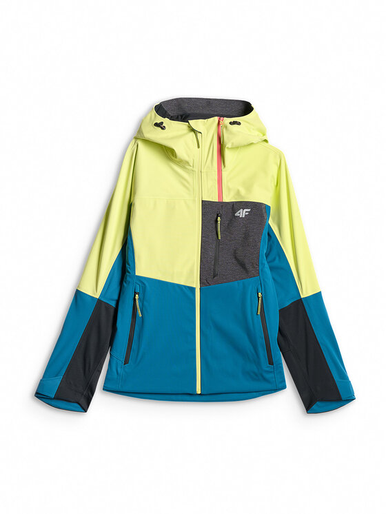4F 4F Kurtka przejściowa TREKKING Żółty Regular Fit