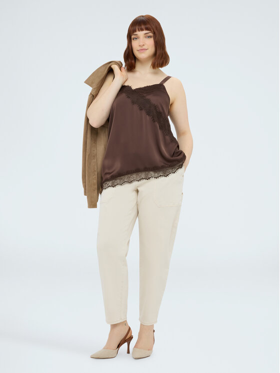 Fiorella Rubino Fiorella Rubino Top D004T000262N022 Brązowy Regular Fit