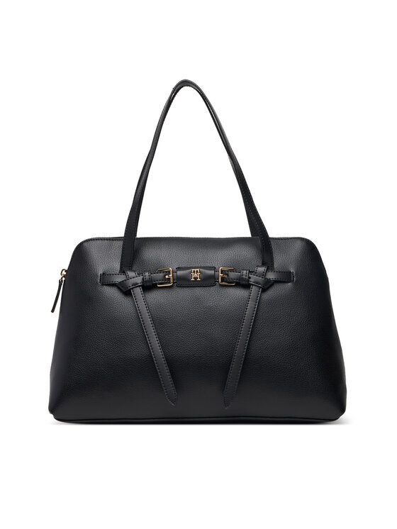 Tommy Hilfiger Tommy Hilfiger Käekott Th Buckle Tote AW0AW19032 Must