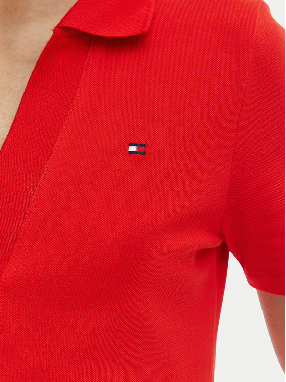 Tommy Hilfiger Tommy Hilfiger Každodenní šaty WW0WW42567 Oranžová Slim Fit