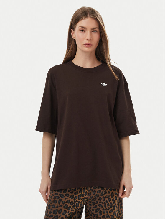 adidas adidas Тишърт Essentials Boyfriend LL0396 Тъмнокафяв Regular Fit