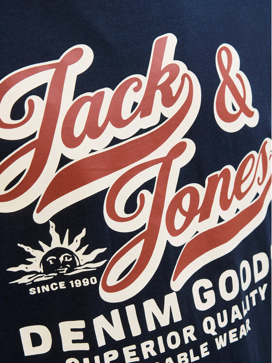 Jack & Jones Jack & Jones T-Shirt Logo 12279535 Granatowy Standard Fit