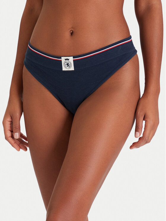 Tommy Hilfiger Tommy Hilfiger Kalhotky string UW0UW06063 Tmavomodrá