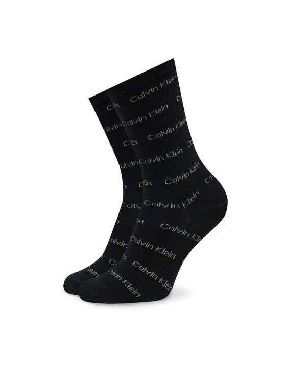 Calvin Klein Calvin Klein Sada 3 párů dámských vysokých ponožek 701224118 Černá