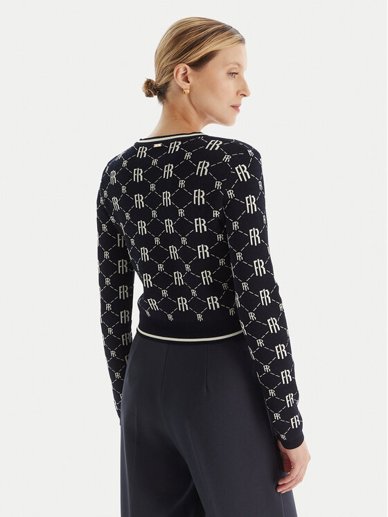 Fracomina Fracomina Kardigāns FR25WT8036K414F8 Tumši zils Regular Fit