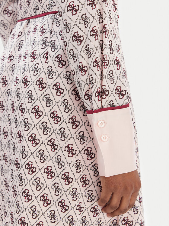 Guess Guess Košeľové šaty W6RK90 WF1T2 Ružová Regular Fit