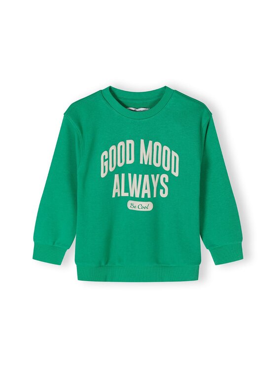 MINOTI MINOTI Bluza 23fleece16 Zielony Oversize