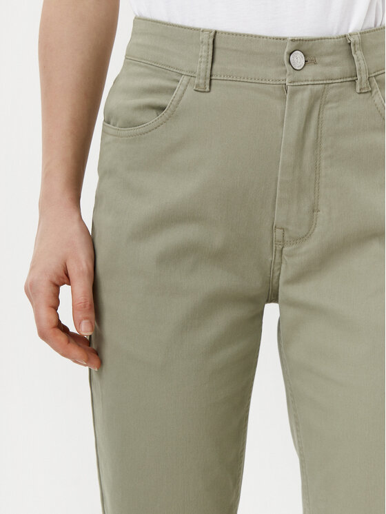 Calvin Klein Jeans Calvin Klein Jeans Hlače iz tkanine J20J224852 Zelena Straight Fit