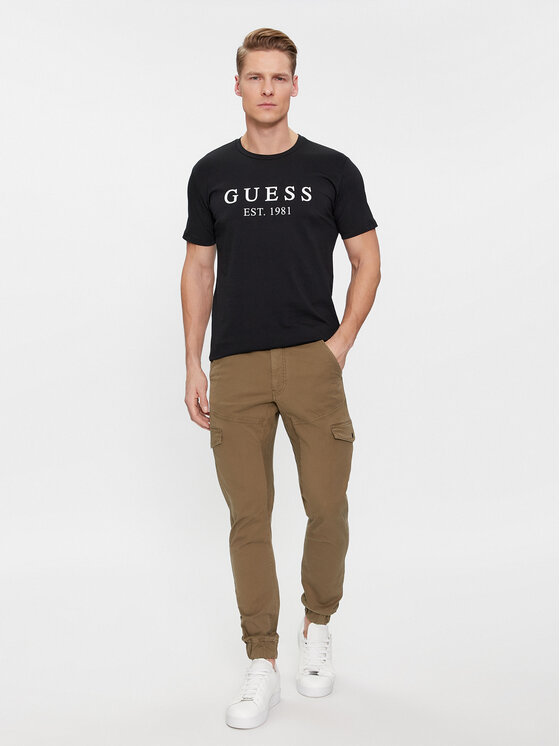 Guess Guess T-krekls U4RI22 K6YW0 Melns Regular Fit