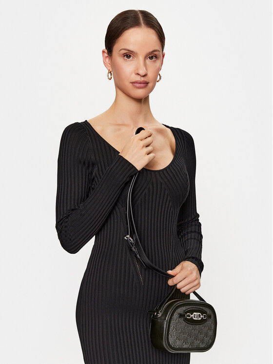 トップス theredthread S logo belt tops black Wide black leather belt with eyelets and rhinestones| The