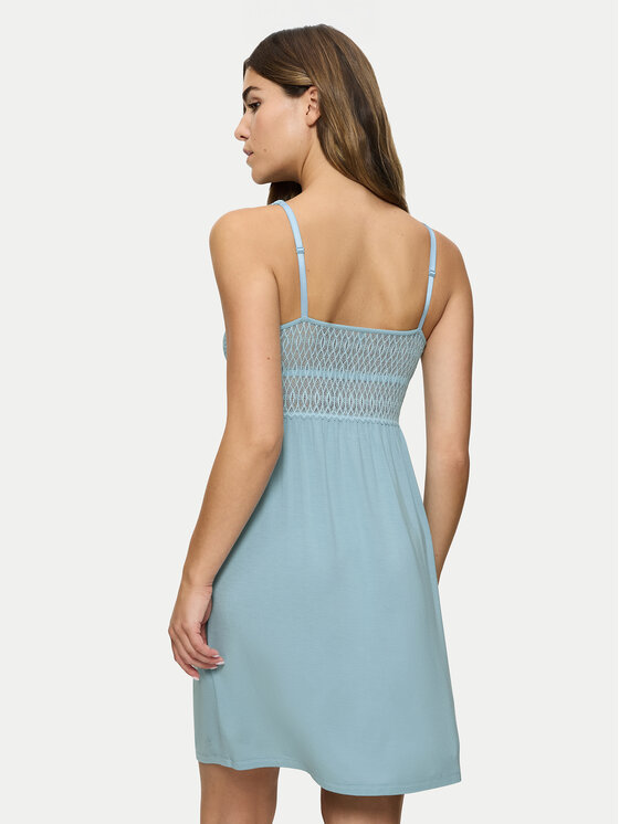 Triumph Triumph Nočná košeľa Aura Spotlight 10218288 Modrá Regular Fit