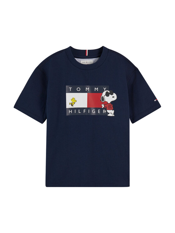 Tommy Hilfiger Tommy Hilfiger Тишърт Peanuts KS0KS00766 Тъмносин Regular Fit