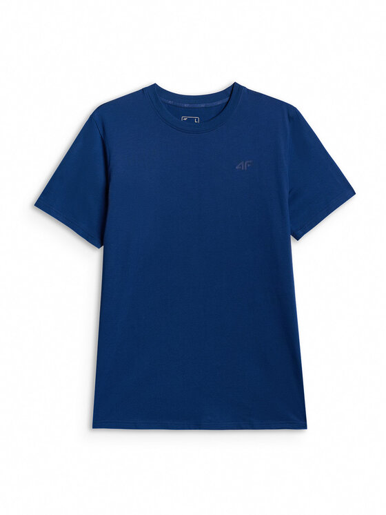 4F 4F T-Shirt BASIC+ Granatowy Regular Fit