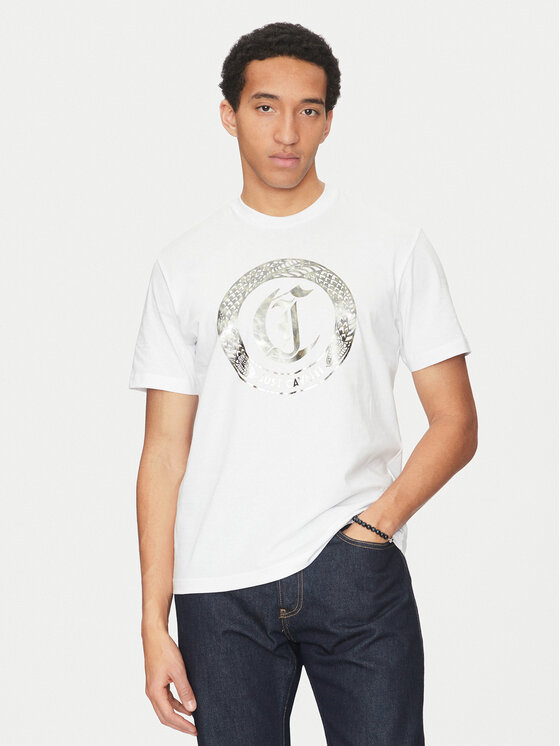 Just Cavalli Just Cavalli T-särk 78OAHT14 Valge Regular Fit