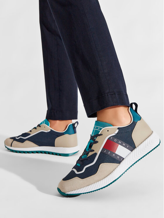 Tommy Jeans Tommy Jeans Sneakersy Track Cleat EM0EM01009 Granatowy