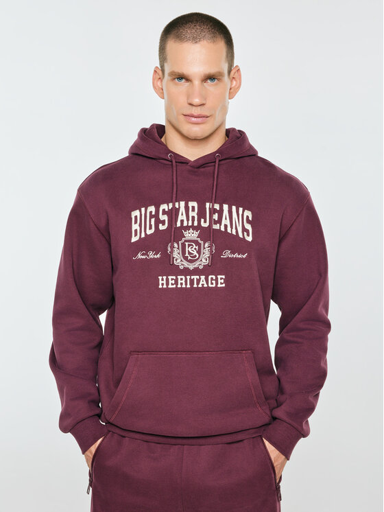 BIG STAR BIG STAR Bluza NOEL Bordowy