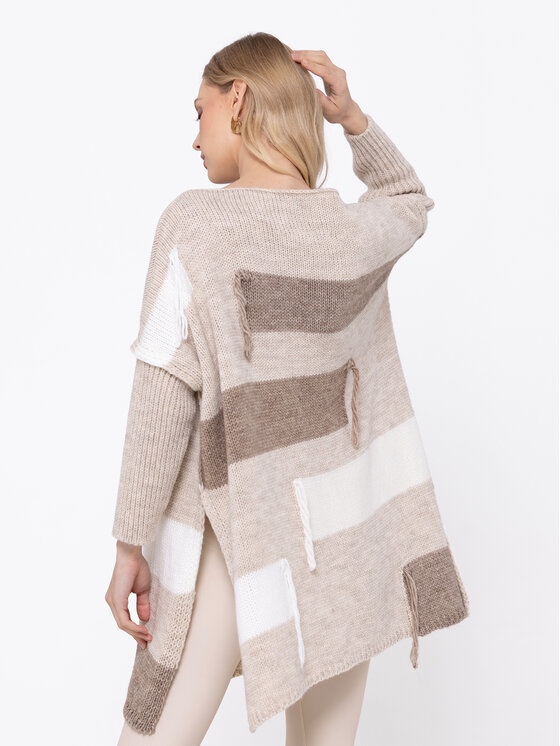 LIDIA KALITA LIDIA KALITA Sweter Montmarte Beżowy Oversize