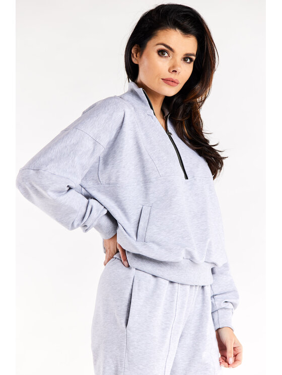 Infinite You Infinite You Felpa M316 Grigio Basic Fit