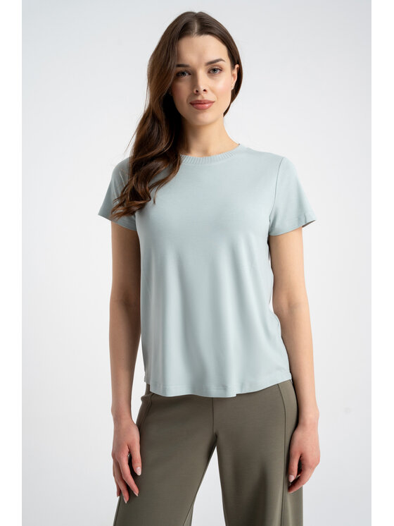 CLICK CLICK Bluzka 10-6703 Błękitny Regular Fit