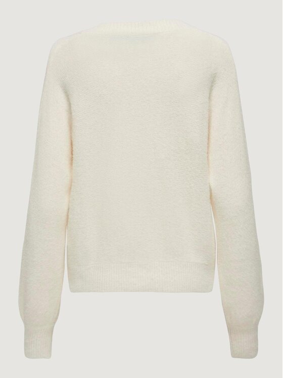 ONLY ONLY Maglione ONLELLA PIUMO L/S CC KNT Bianco Regular Fit