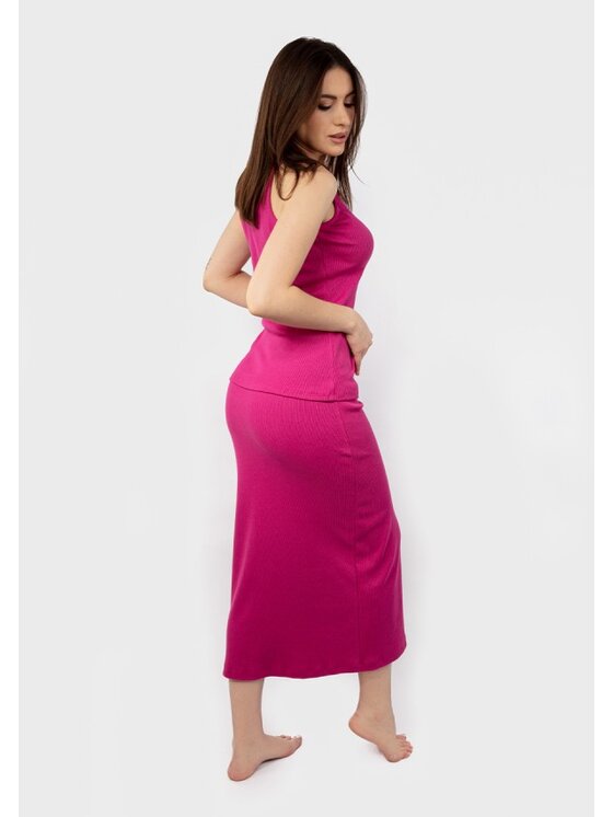 DKaren Sport DKaren Sport Komplet bluzka i spódnica DK-K-P1 Różowy Slim Fit