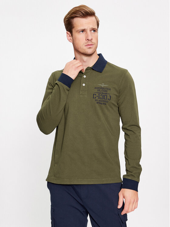 Aeronautica Militare Polokošeľa 232PO1709J584 Zelená Regular Fit