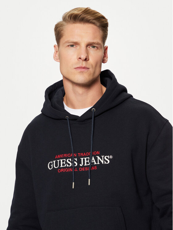 Guess Jeans Guess Jeans Majica dugih rukava M4YQ23 K9V31 Tamnoplava Regular Fit