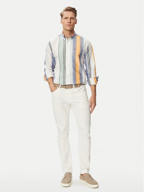 Tommy Hilfiger Tommy Hilfiger Риза Heritage Oxford MW0MW43354 Бял Regular Fit