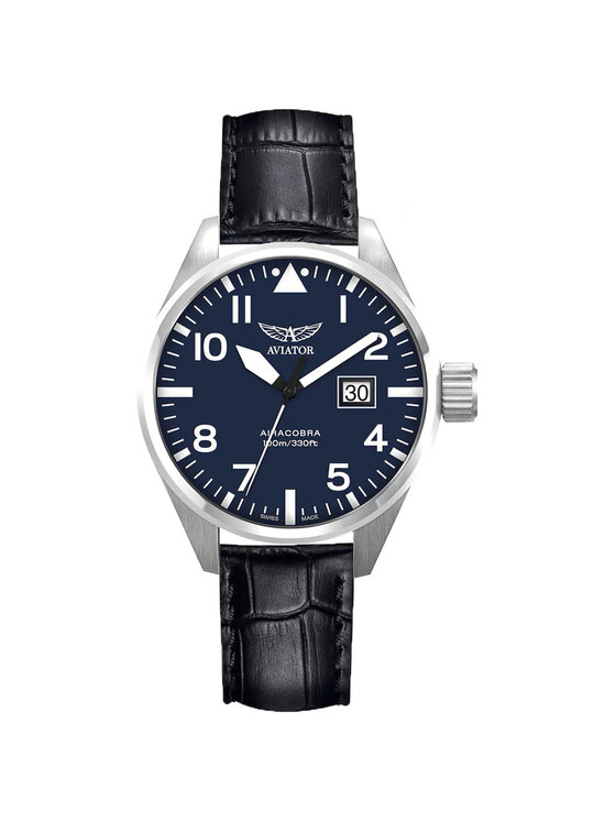 Zegarek Aviator, Czarny, V.1.22.0.149.4.BP42
