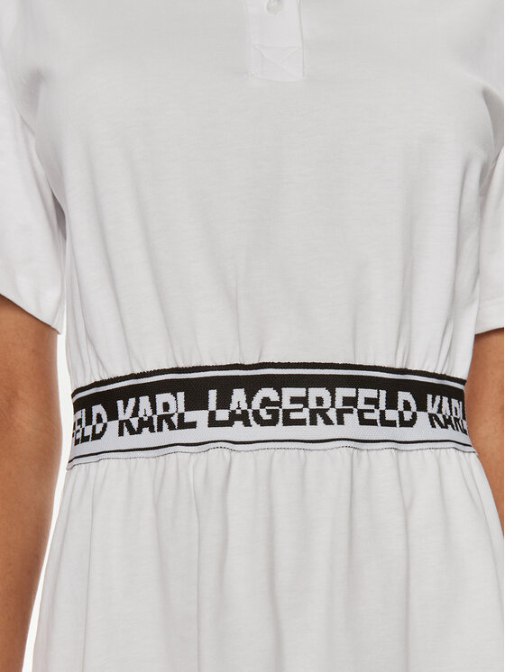 KARL LAGERFELD KARL LAGERFELD Sukienka codzienna 241W1350 Biały Regular Fit